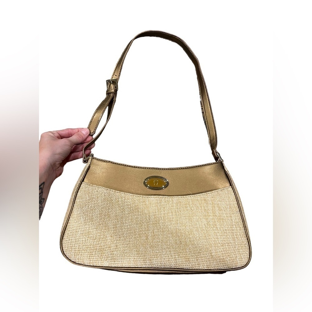 Vintage Etienne Aigner Shoulder Bag Straw Look Excellent Condition